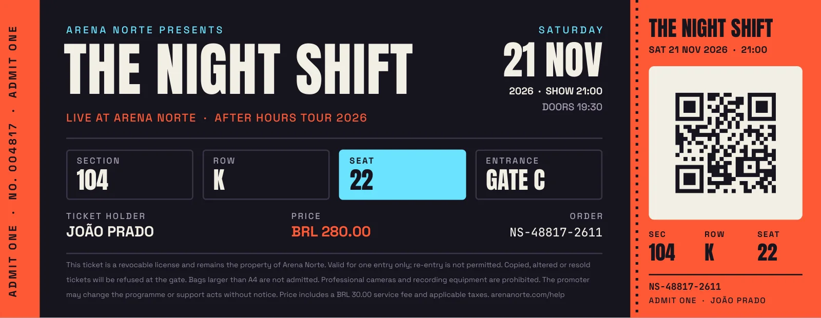 Concert ticket